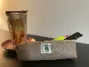 Trousses "Les essentielles" - Full Autruche Marron glacé